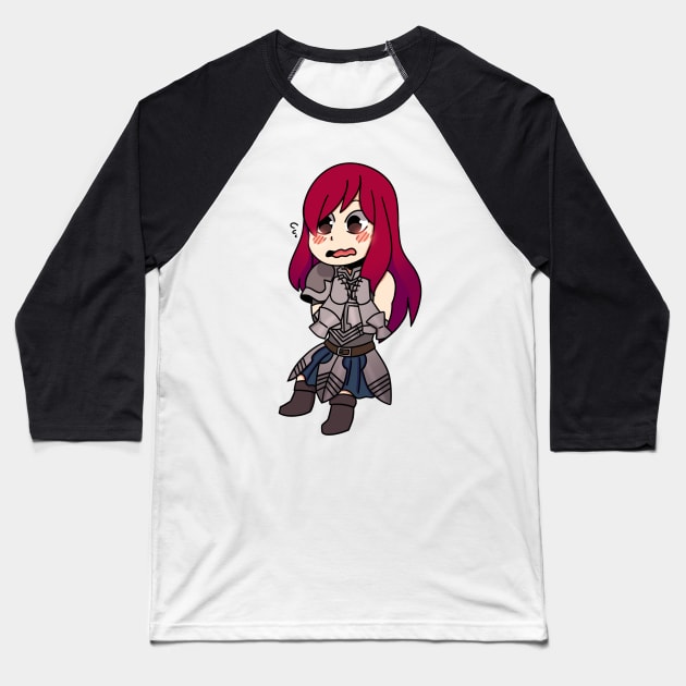 Chibi Erza Baseball T-Shirt by Dragnoodles